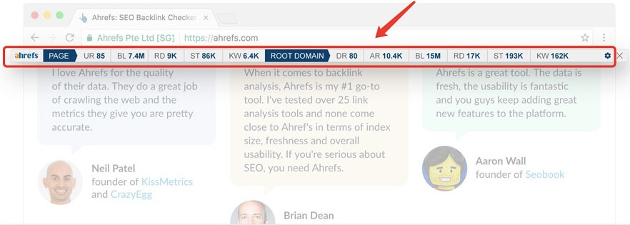 New Ahrefs SEO Toolbar