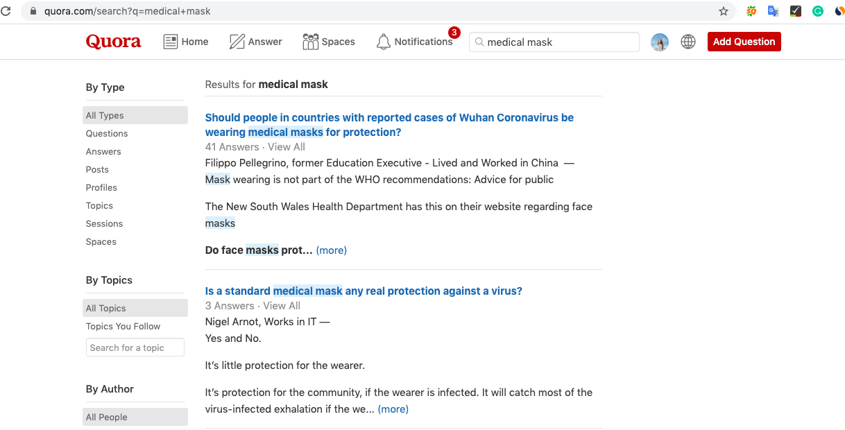 quora medical mask