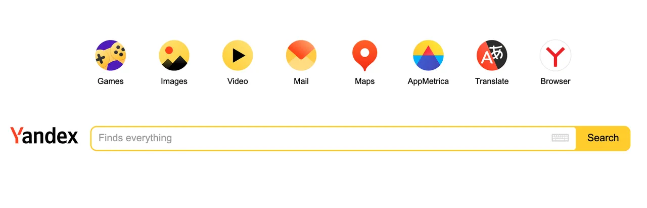 俄罗斯引擎Yandex