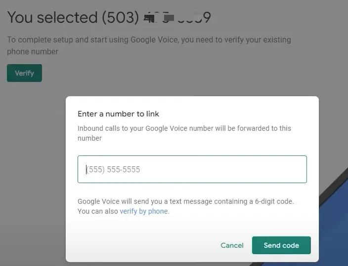 验证Google voice号码