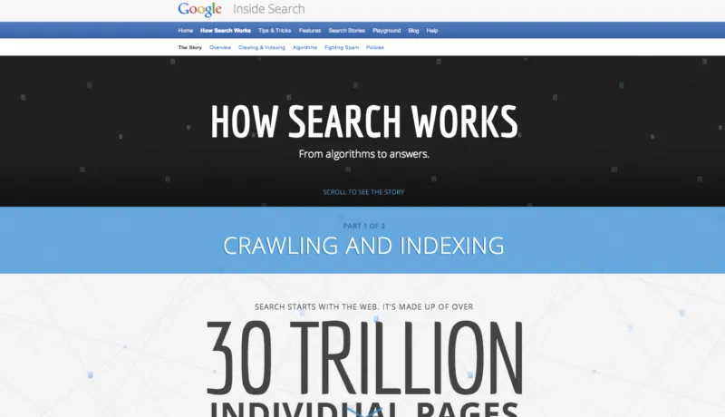 2013年google搜索引擎索引的网页数量是30万亿