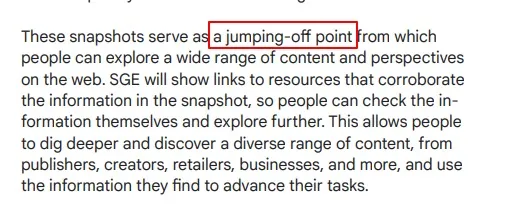 AI-powered snapshots只是用户探索web的起点