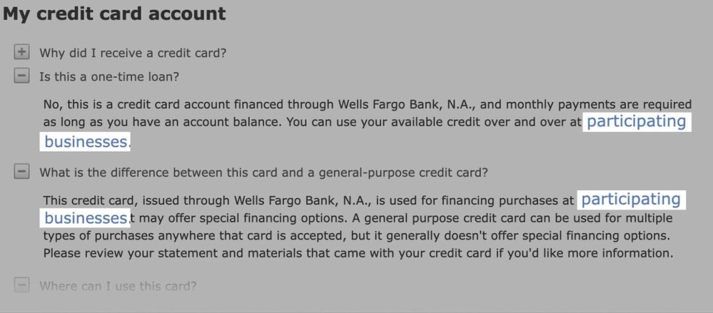 Wells Fargo网站的FAQ页面内潜入内部链接，可以把用户引向其它页面